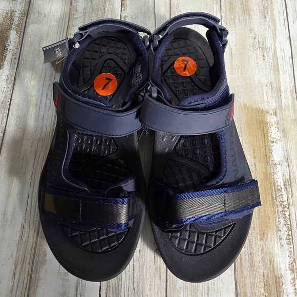 Nautica Alastor Mens Navy Blue Athletic Hiking Sandals QM0222 Size 7 NEW main image 4